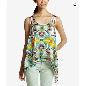 Eleven Paris Graphic Sleeveless Top High-Low US Sz 10 EUC LA COLLECTION 
💥SALE💥